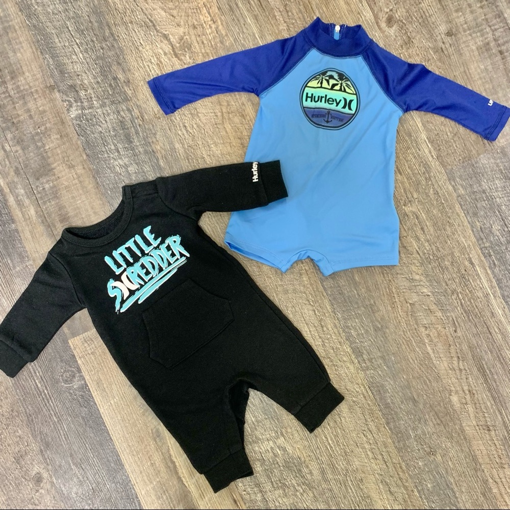 Infant Boys Hurley Sweatsuit and Rash Guard Beach